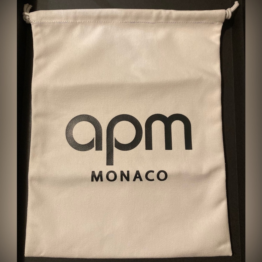 APM MONACO thick Cream Colour Canvas-Material Drawstring Dust Bag